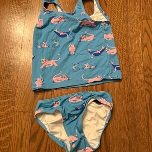 TBBC Beaufort bonnet Blue Cat Print Tankini Set